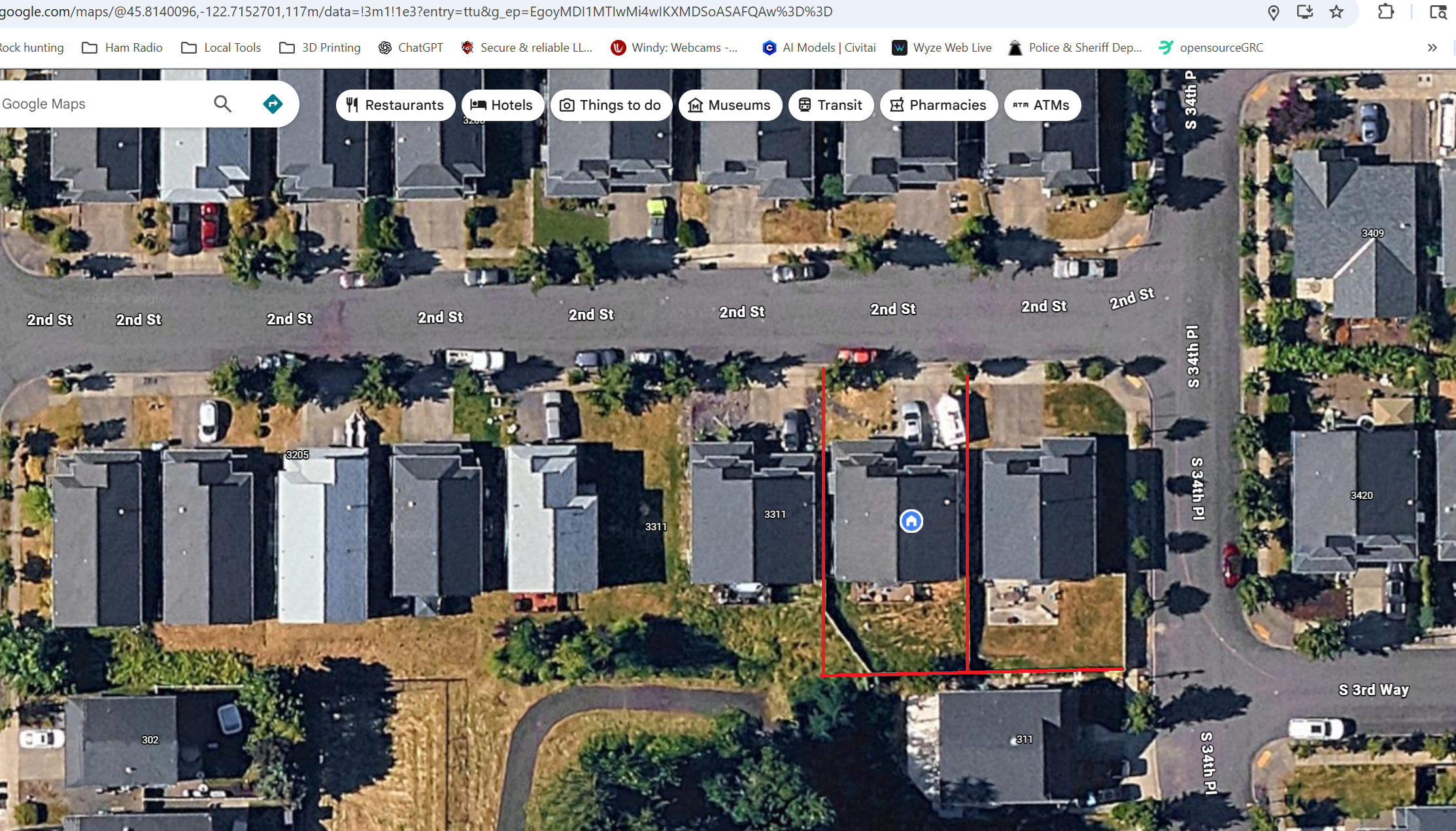 Google Map property line overlay